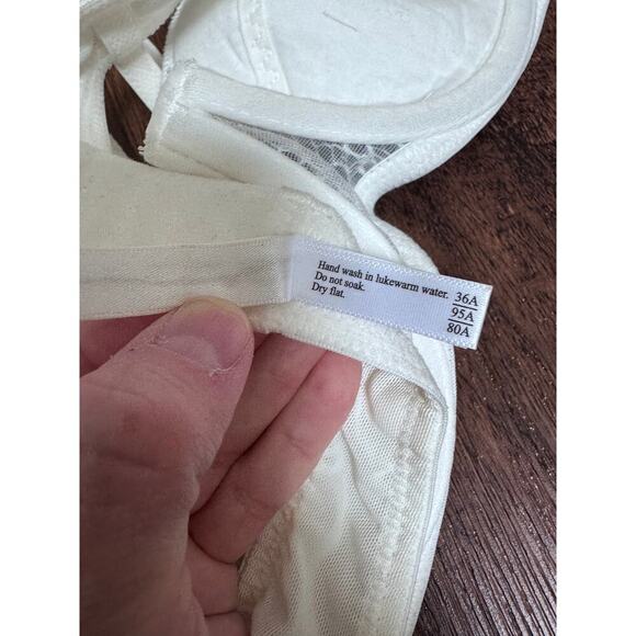 Mimi Holliday Womens White Hearts Bra 36 A - Picture 3 of 5